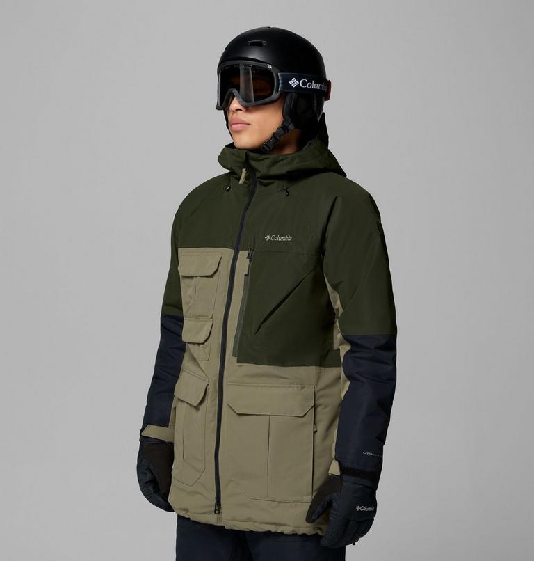 Chaqueta de esquí impermeable Coreshot para hombre, Color: Stone Green, Greenscape, Black, image 4