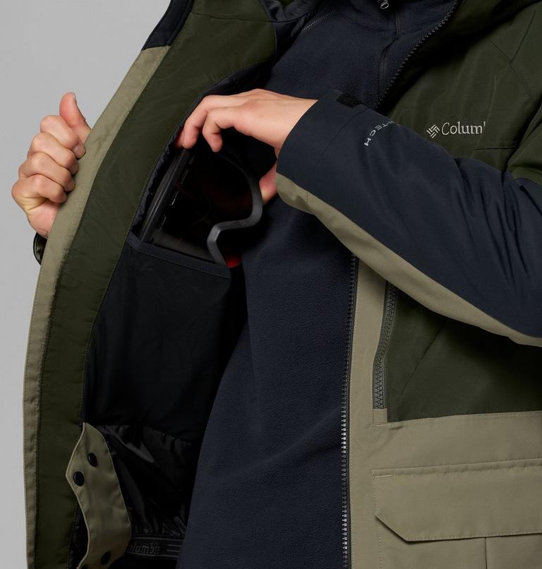 Chaqueta de esquí impermeable Coreshot para hombre, Color: Stone Green, Greenscape, Black, image 5
