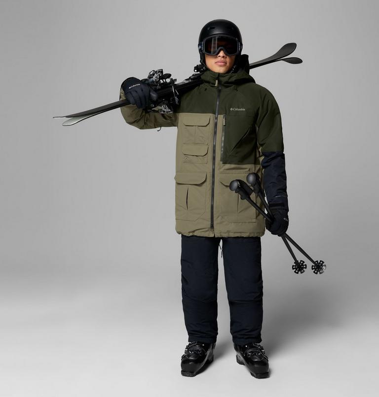 Chaqueta de esquí impermeable Coreshot para hombre, Color: Stone Green, Greenscape, Black, image 2
