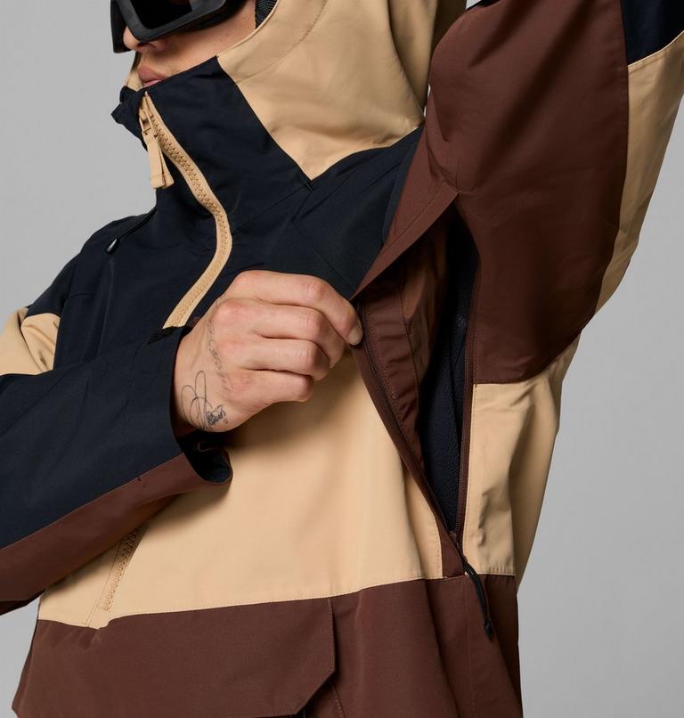 Anorak shell de esquí impermeable Coreshot para hombre, Color: Tobacco, Canoe, Black, image 8