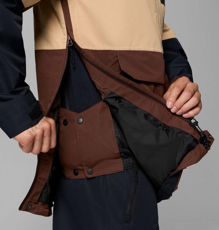 Anorak shell de esquí impermeable Coreshot para hombre, Color: Tobacco, Canoe, Black, image 10
