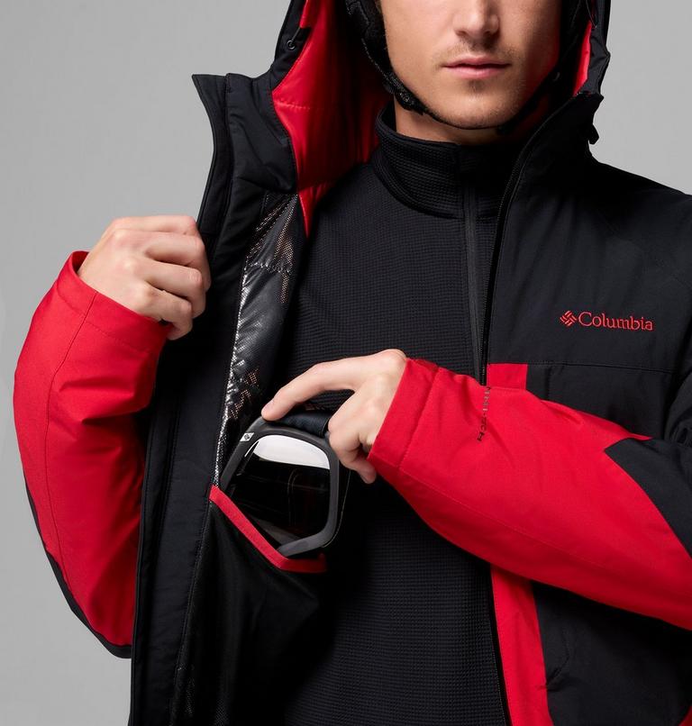 Chaqueta de esquí impermeable Powder Prime para hombre, Color: Mountain Red, Black, image 5
