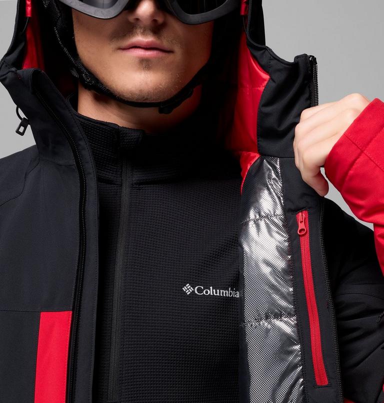 Chaqueta de esquí impermeable Powder Prime para hombre, Color: Mountain Red, Black, image 6