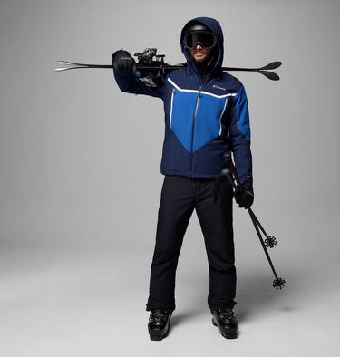 Men's Liftline Waterproof Ski Jacket, Color: Collegiate Navy, Mountain Blue, image 4