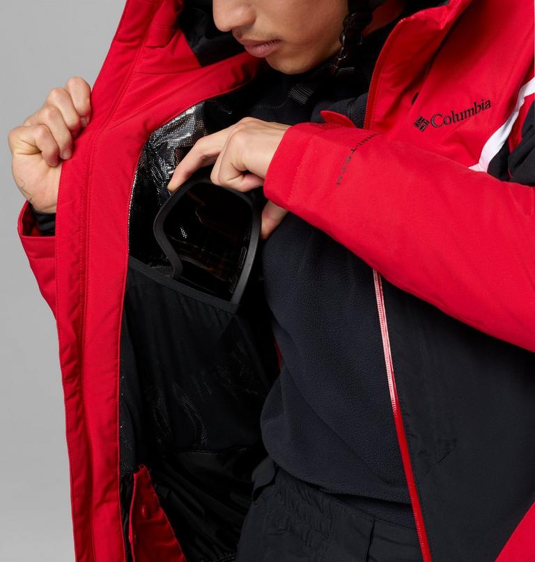 Men's Liftline Waterproof Ski Jacket, Color: Mountain Red, Black, image 5
