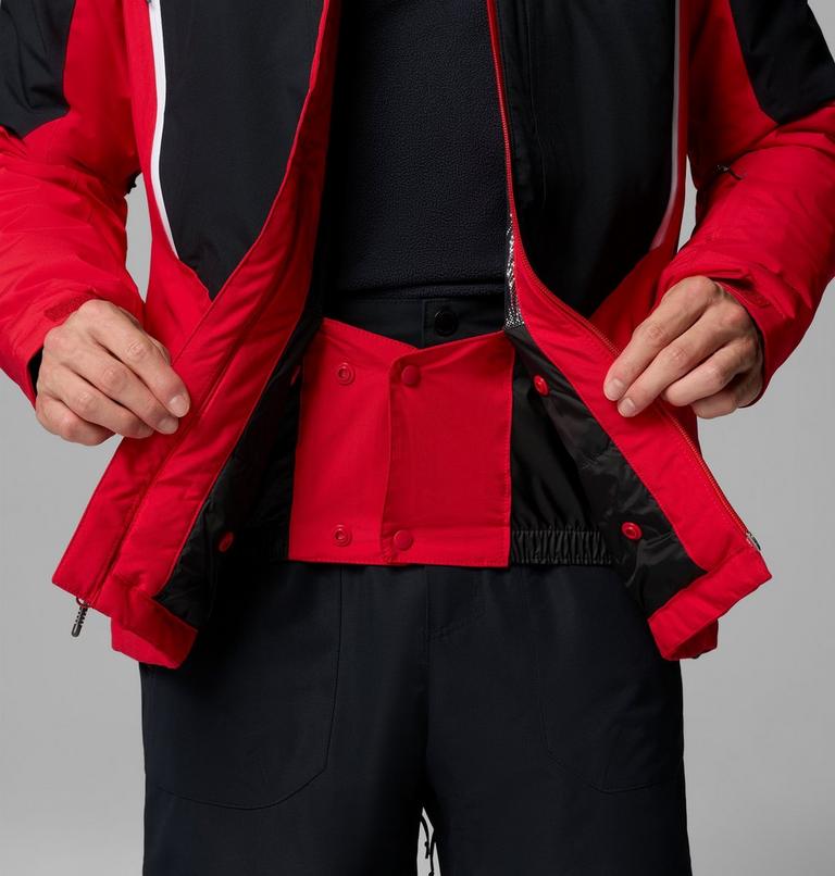 Men's Liftline Waterproof Ski Jacket, Color: Mountain Red, Black, image 7