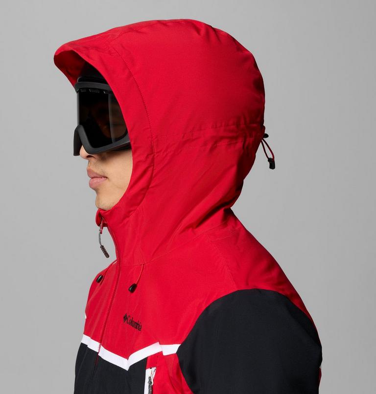 Men's Liftline Waterproof Ski Jacket, Color: Mountain Red, Black, image 9