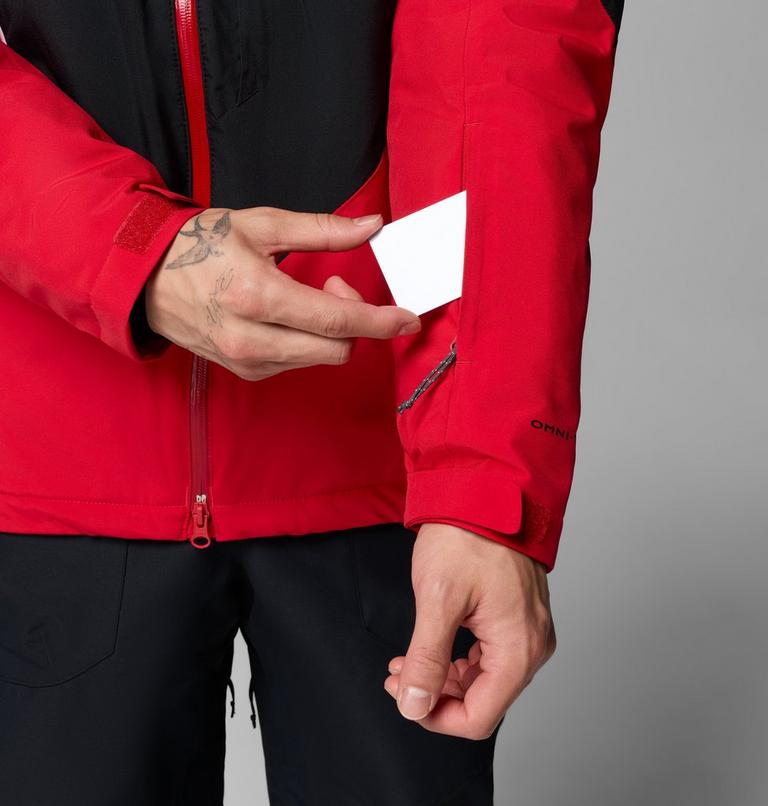 Men's Liftline Waterproof Ski Jacket, Color: Mountain Red, Black, image 12
