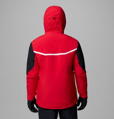 Men's Liftline Waterproof Ski Jacket, Color: Mountain Red, Black, image 3