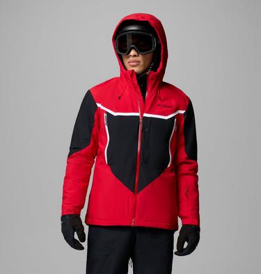 Men's Liftline Waterproof Ski Jacket, Color: Mountain Red, Black, image 1