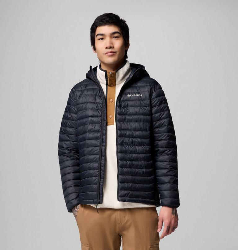 Men's Powder Pass Hooded Jacket, Color: Black, image 1