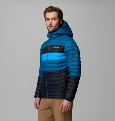 Men's Powder Pass Hooded Insulated Puffer Jacket, Color: Black, Phoenix Blue, Compass Blue, image 16