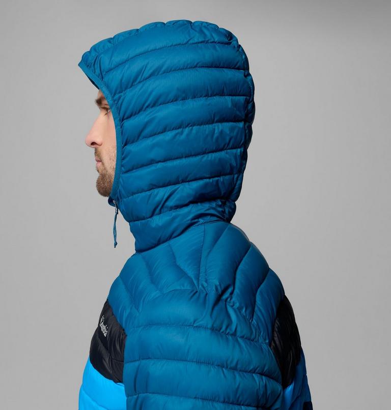 Men's Powder Pass Hooded Insulated Puffer Jacket, Color: Black, Phoenix Blue, Compass Blue, image 7