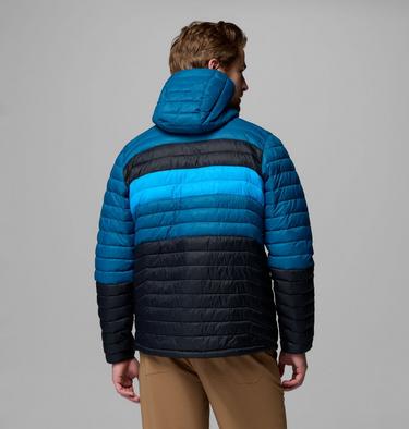 Men's Powder Pass Hooded Insulated Puffer Jacket, Color: Black, Phoenix Blue, Compass Blue, image 15