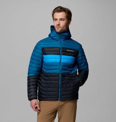 Men's Powder Pass Hooded Jacket, Color: Black, Phoenix Blue, Compass Blue, image 9