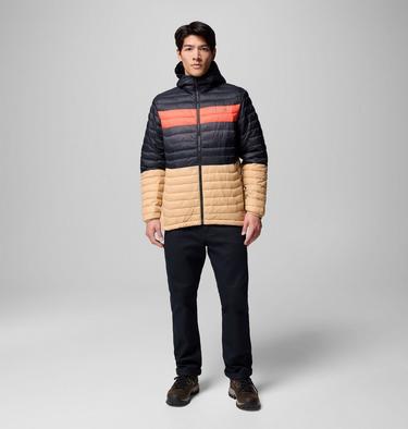 Chaqueta acolchada aislante con capucha Powder Pass para hombre, Color: Canoe, Black, Zing, Shark, image 8