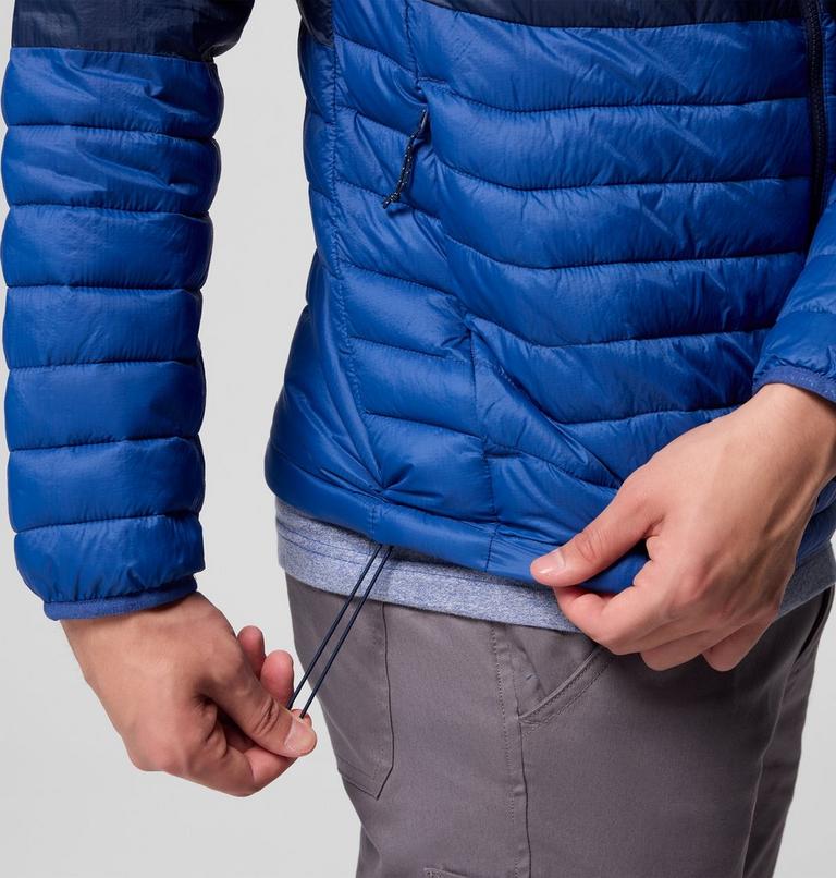 Men's Powder Pass Hooded Insulated Puffer Jacket, Color: Mtn Blue, Coll Navy, White, Colm Grey, image 8