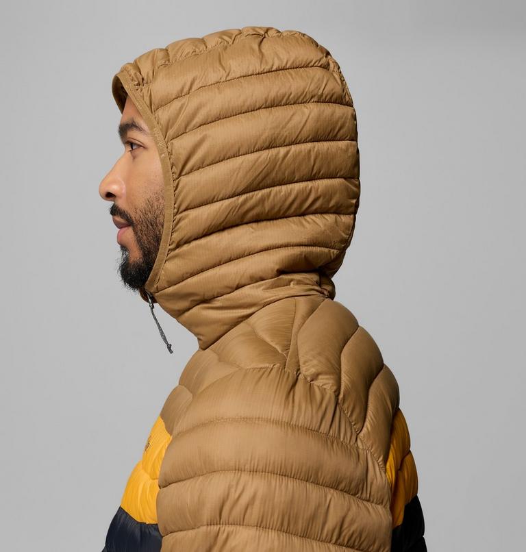 Men's Powder Pass Hooded Insulated Puffer Jacket, Color: Squash, Delta, Black, image 6