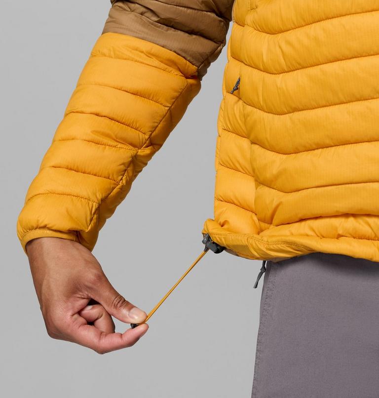 Men's Powder Pass Hooded Insulated Puffer Jacket, Color: Squash, Delta, Black, image 7
