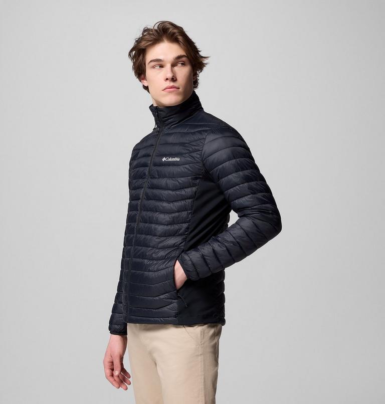 Chaqueta acolchada aislante híbrida Powder Pass para hombre, Color: Black, image 4