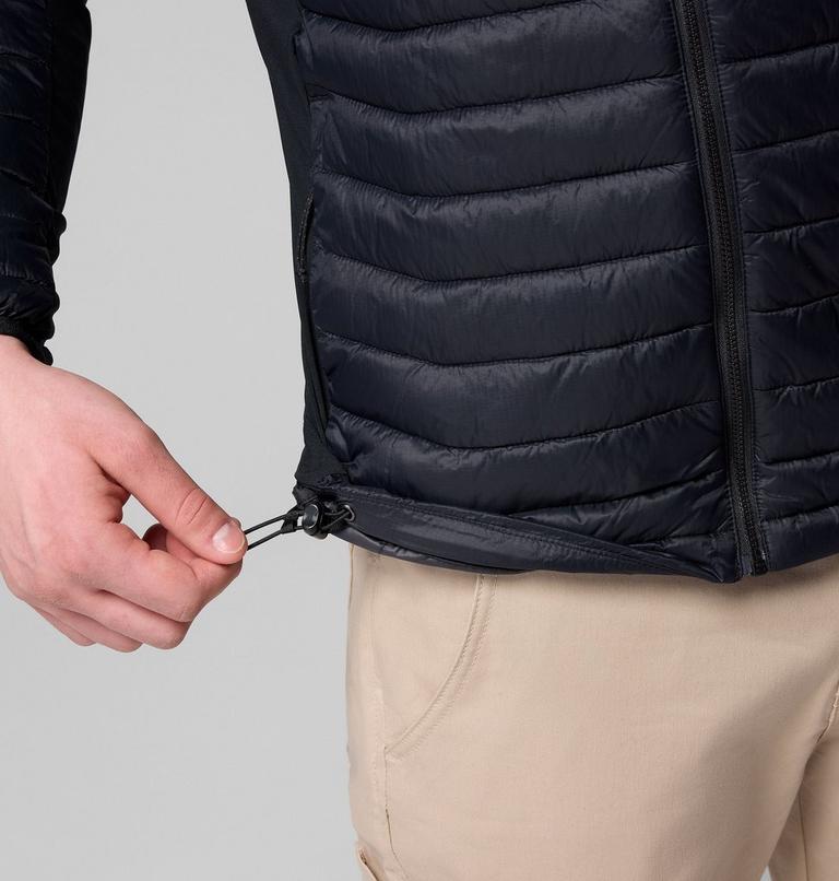 Chaqueta acolchada aislante híbrida Powder Pass para hombre, Color: Black, image 8