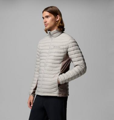 Chaqueta acolchada aislante h&iacute;brida Powder Pass para hombre, Color: Flint Grey, Iron, image 12