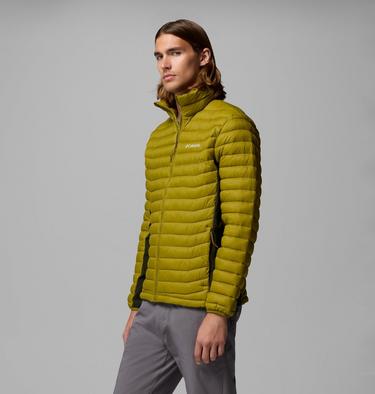 Chaqueta acolchada aislante h&iacute;brida Powder Pass para hombre, Color: Mossy Green, Greenscape, image 8