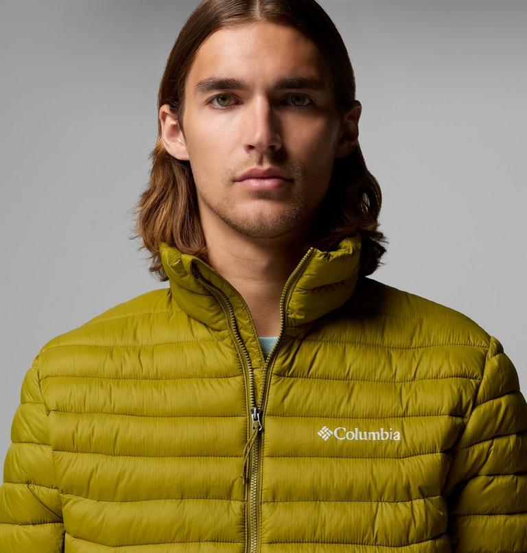 Men's Powder Pass Hybrid Insulated Puffer Jacket, Color: Mossy Green, Greenscape, image 7