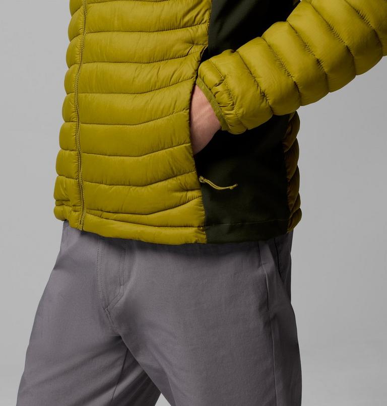 Men's Powder Pass Hybrid Insulated Puffer Jacket, Color: Mossy Green, Greenscape, image 8