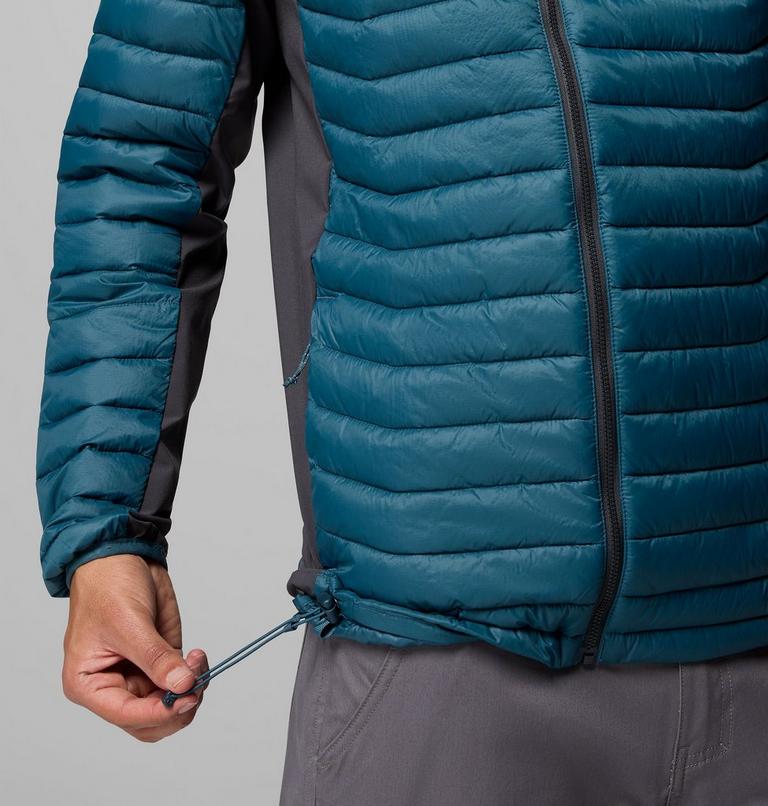 Men's Powder Pass Hybrid Jacket, Color: Everblue, Shark, image 8