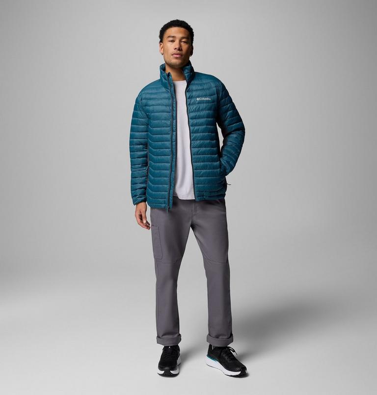 Men's Powder Pass Hybrid Jacket, Color: Everblue, Shark, image 2
