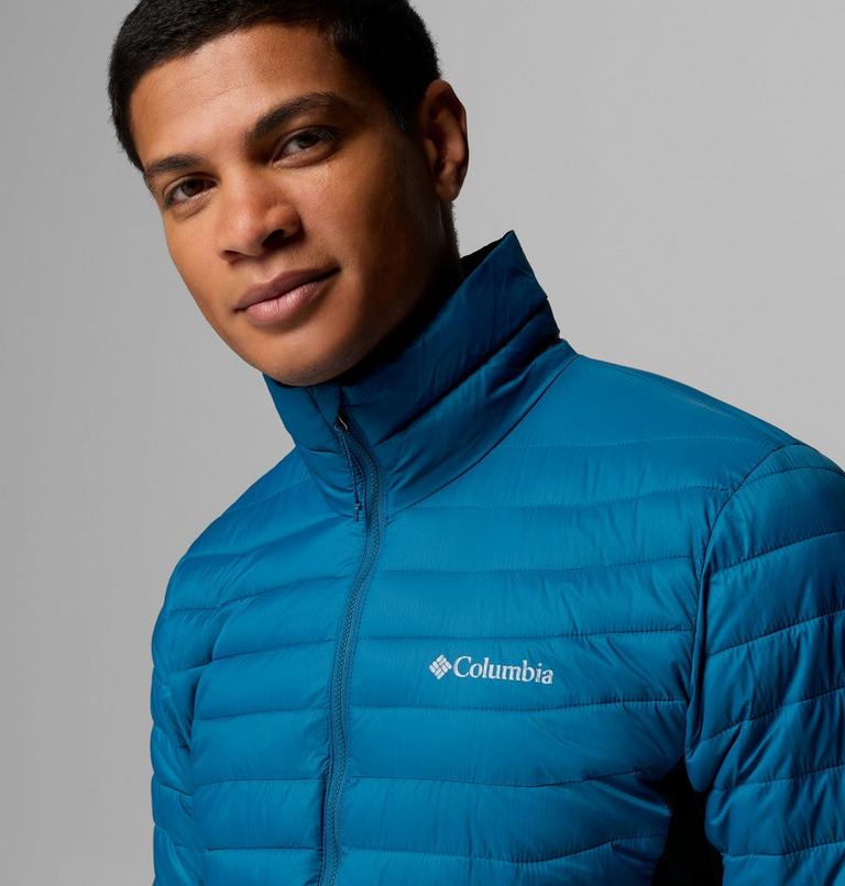 Men's Powder Pass Hybrid Jacket, Color: Phoenix Blue, Black, image 6