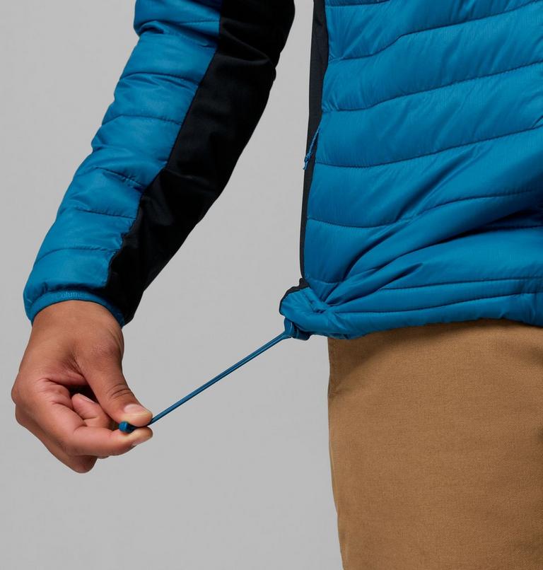 Men's Powder Pass Hybrid Jacket, Color: Phoenix Blue, Black, image 7