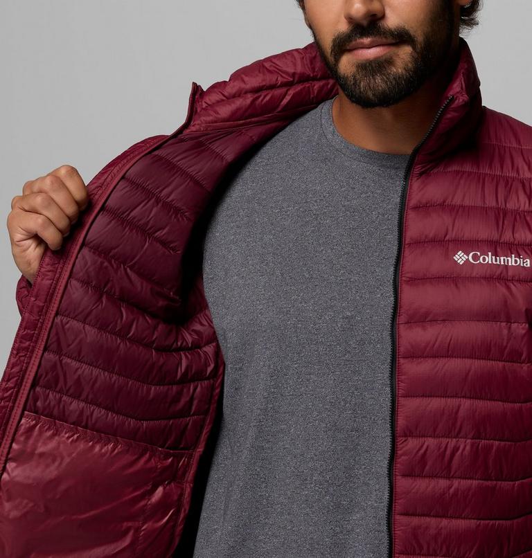 Men's Powder Pass Hybrid Jacket, Color: Rich Wine, Black, image 6