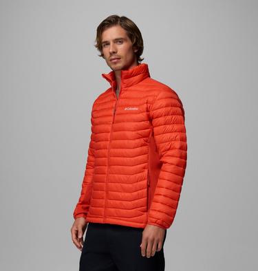 Chaqueta acolchada aislante h&iacute;brida Powder Pass para hombre, Color: Super Sonic, image 4