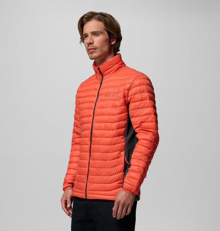 Men's Powder Pass Hybrid Insulated Puffer Jacket, Color: Zing, Shark, image 4