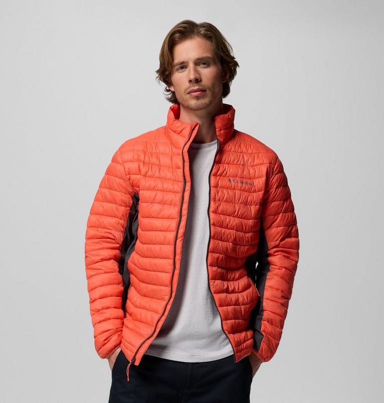 Men's Powder Pass Hybrid Insulated Puffer Jacket, Color: Zing, Shark, image 5