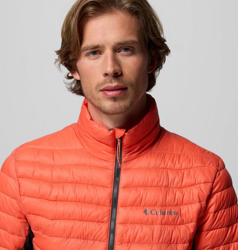 Men's Powder Pass Hybrid Insulated Puffer Jacket, Color: Zing, Shark, image 8