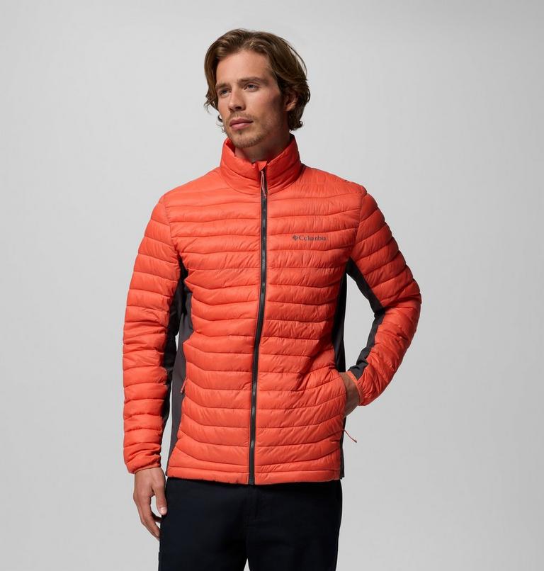 Men's Powder Pass Hybrid Insulated Puffer Jacket, Color: Zing, Shark, image 1