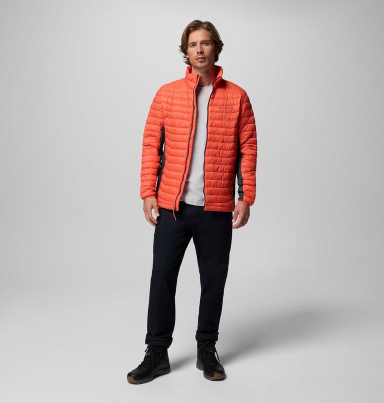 Men's Powder Pass Hybrid Insulated Puffer Jacket, Color: Zing, Shark, image 2