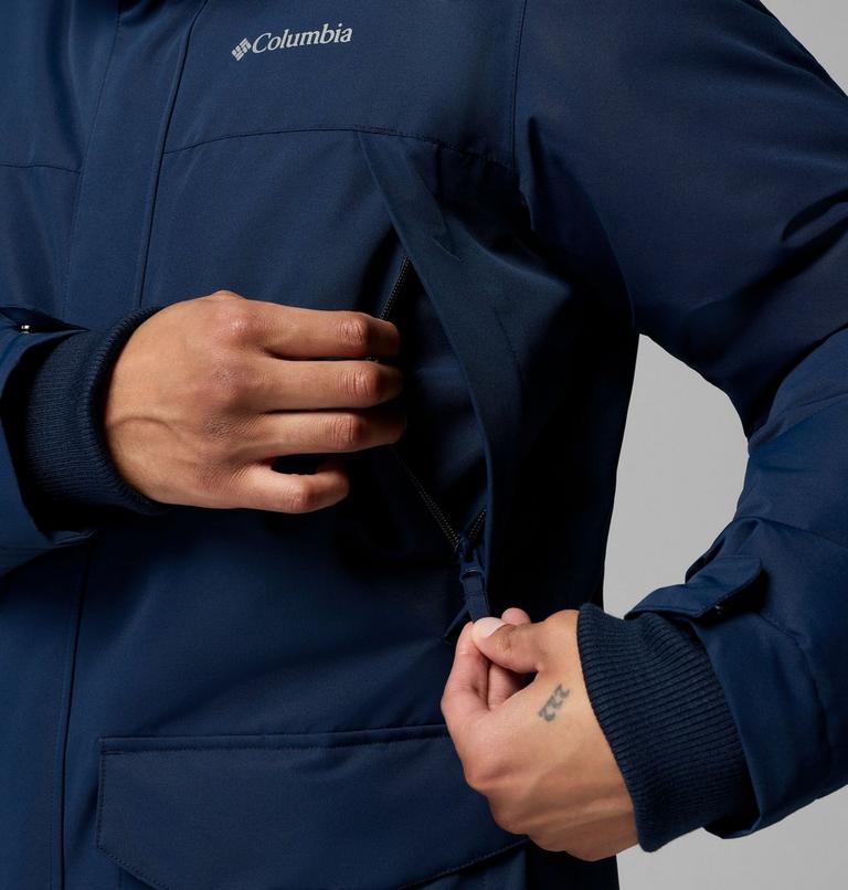 Men's Cape Ridge Waterproof Down Parka, Color: Collegiate Navy, image 8