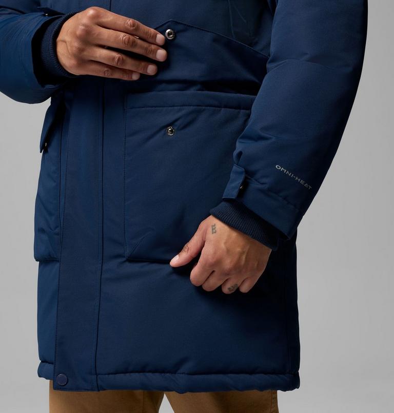 Men's Cape Ridge Waterproof Down Parka, Color: Collegiate Navy, image 9