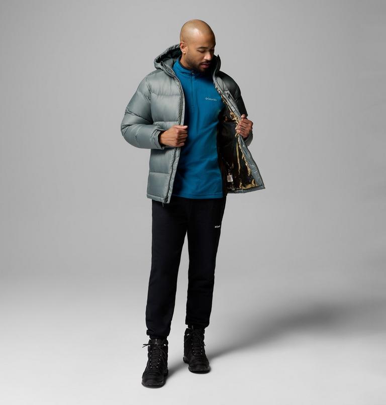 Men's Cloudview Down Hooded Jacket, Color: Sedona Sage, image 2