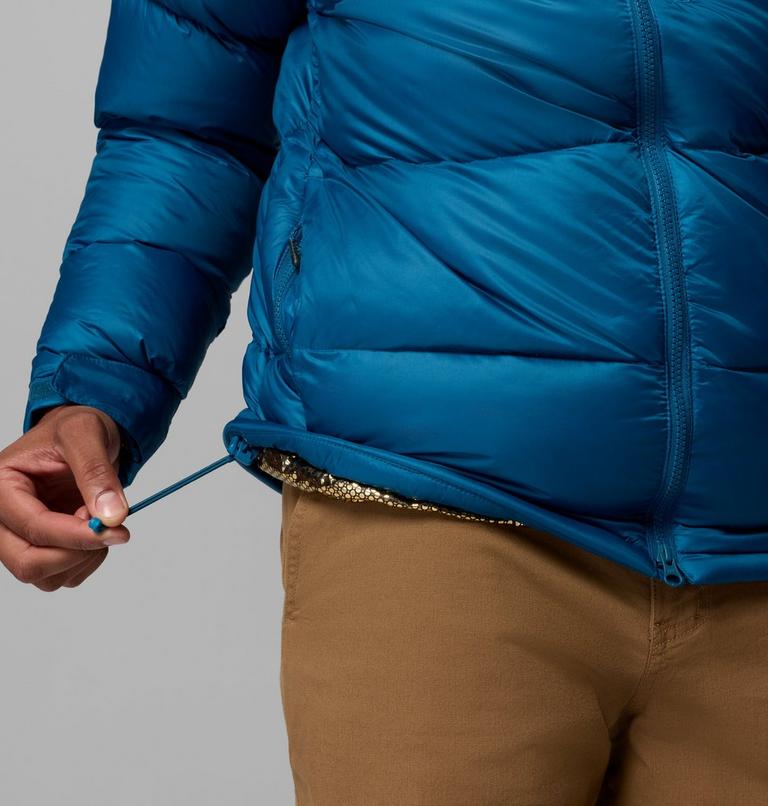 Men's Cloudview Down Hooded Jacket, Color: Phoenix Blue, image 9