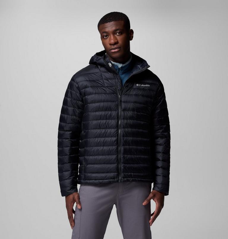 Chaqueta fácil de guardar de plumón con capucha Corelite para hombre, Color: Black, image 1