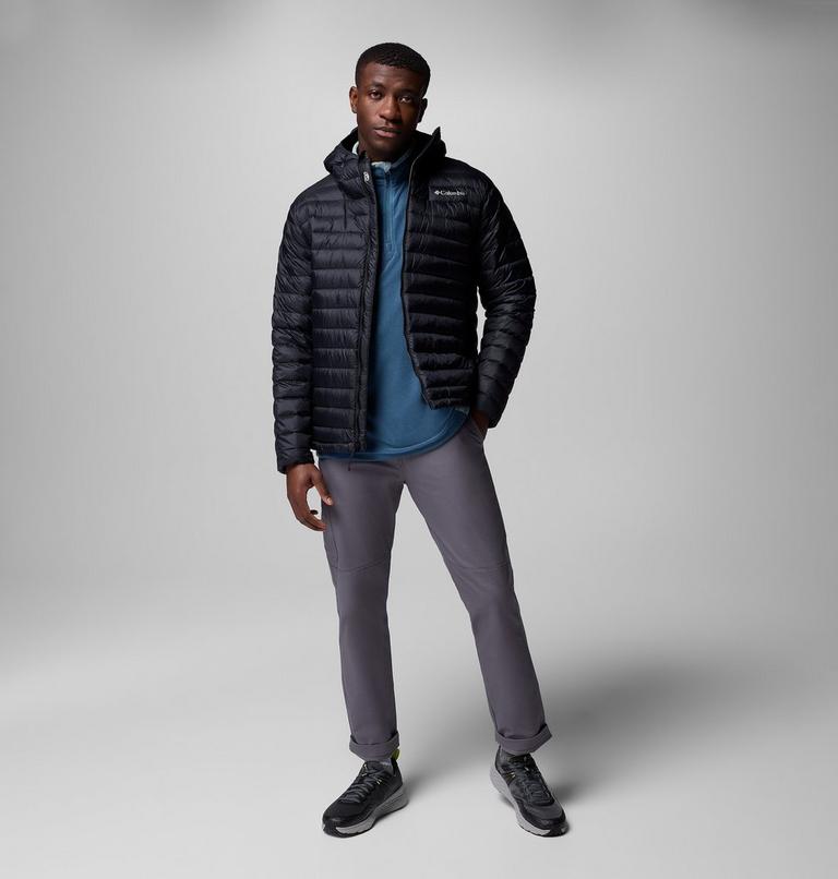 Chaqueta fácil de guardar de plumón con capucha Corelite para hombre, Color: Black, image 2