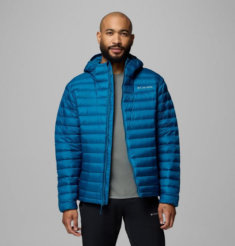 Men's Corelite Packable Down Hooded Jacket, Color: Phoenix Blue, image 5