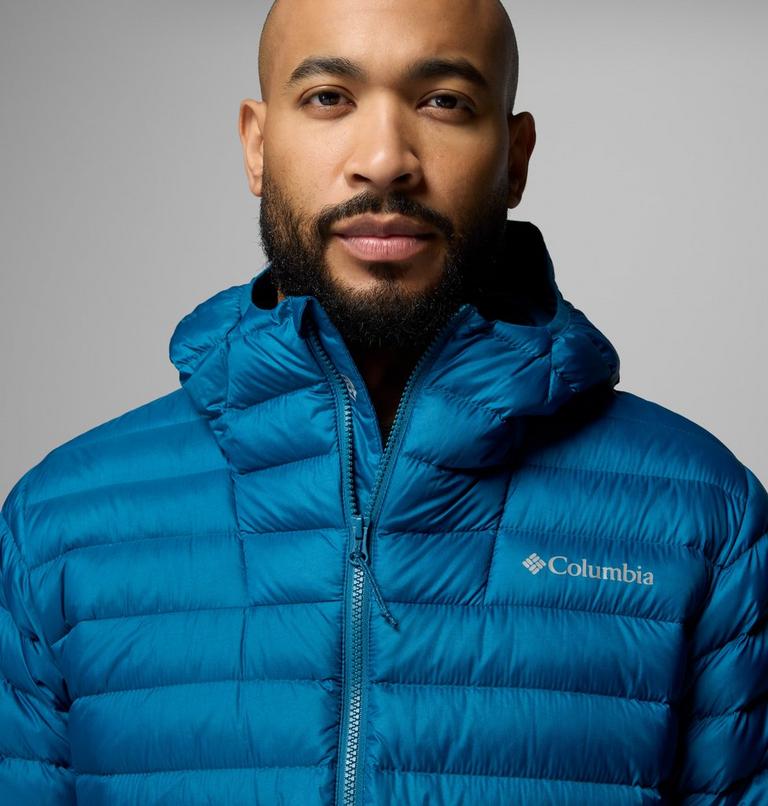 Men's Corelite Packable Down Hooded Jacket, Color: Phoenix Blue, image 6
