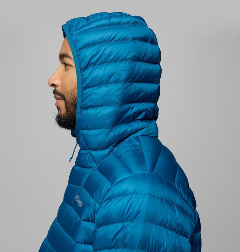 Men's Corelite Packable Down Hooded Jacket, Color: Phoenix Blue, image 7