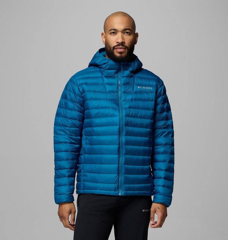 Men's Corelite Packable Down Hooded Jacket, Color: Phoenix Blue, image 1